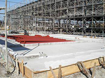 2013年1月の建設工事の様子