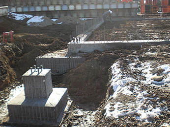 2012年12月の建設工事の様子